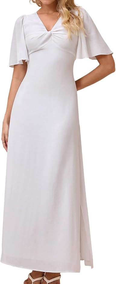 Women's Summer Short-Sleeve Casual Maxi Dress